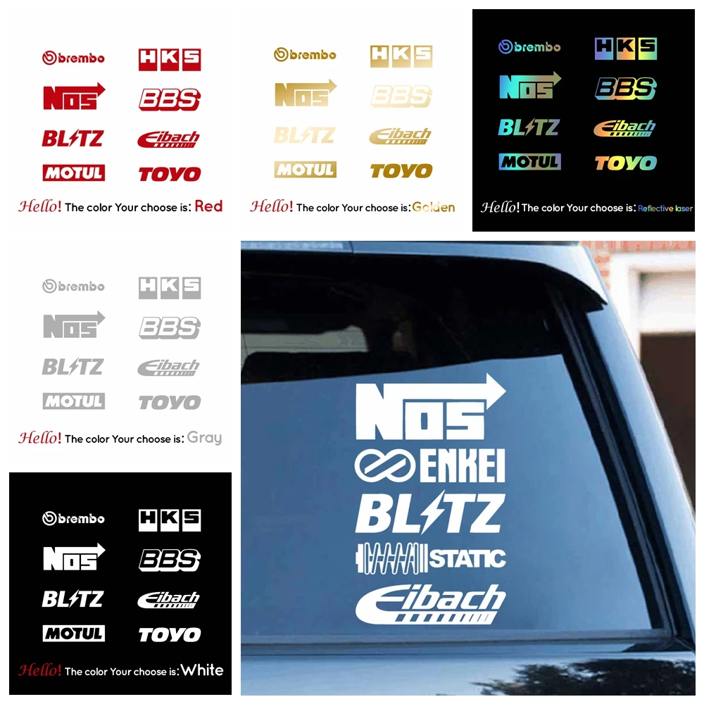 Светоотражающий цвет HKS фраза автомобильный спонсор виниловая наклейка s