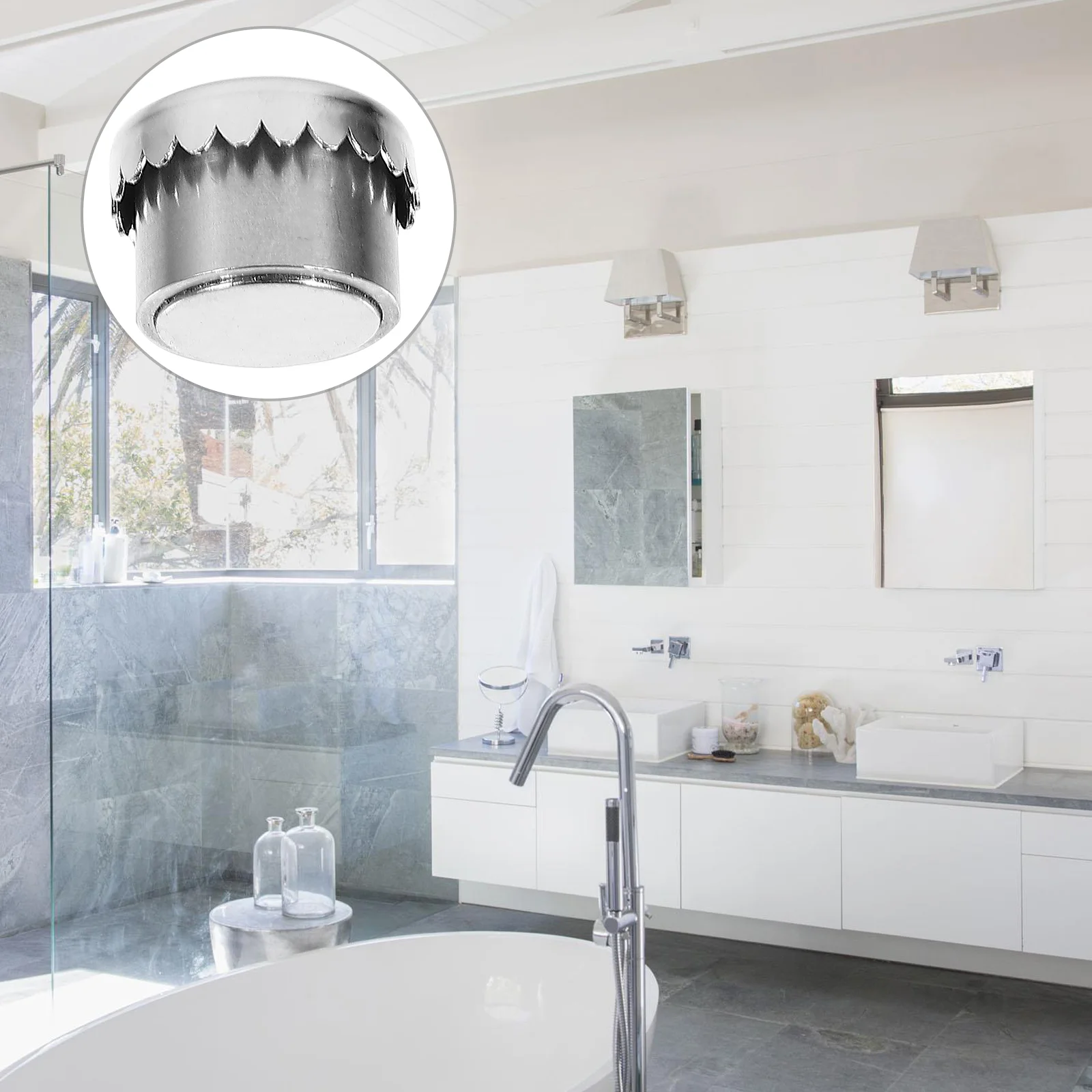 

2Pcs Wall Sucker Soap Rack Magnetic Soap Shelf Bathroom Soap Organizer Silver