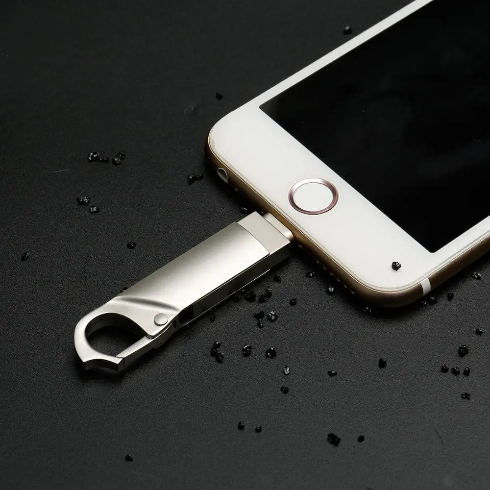 USB флеш накопитель Crazy hot 2 в 1 OTG для iphone 32 ГБ 8 16 металлический pedrive 64 128