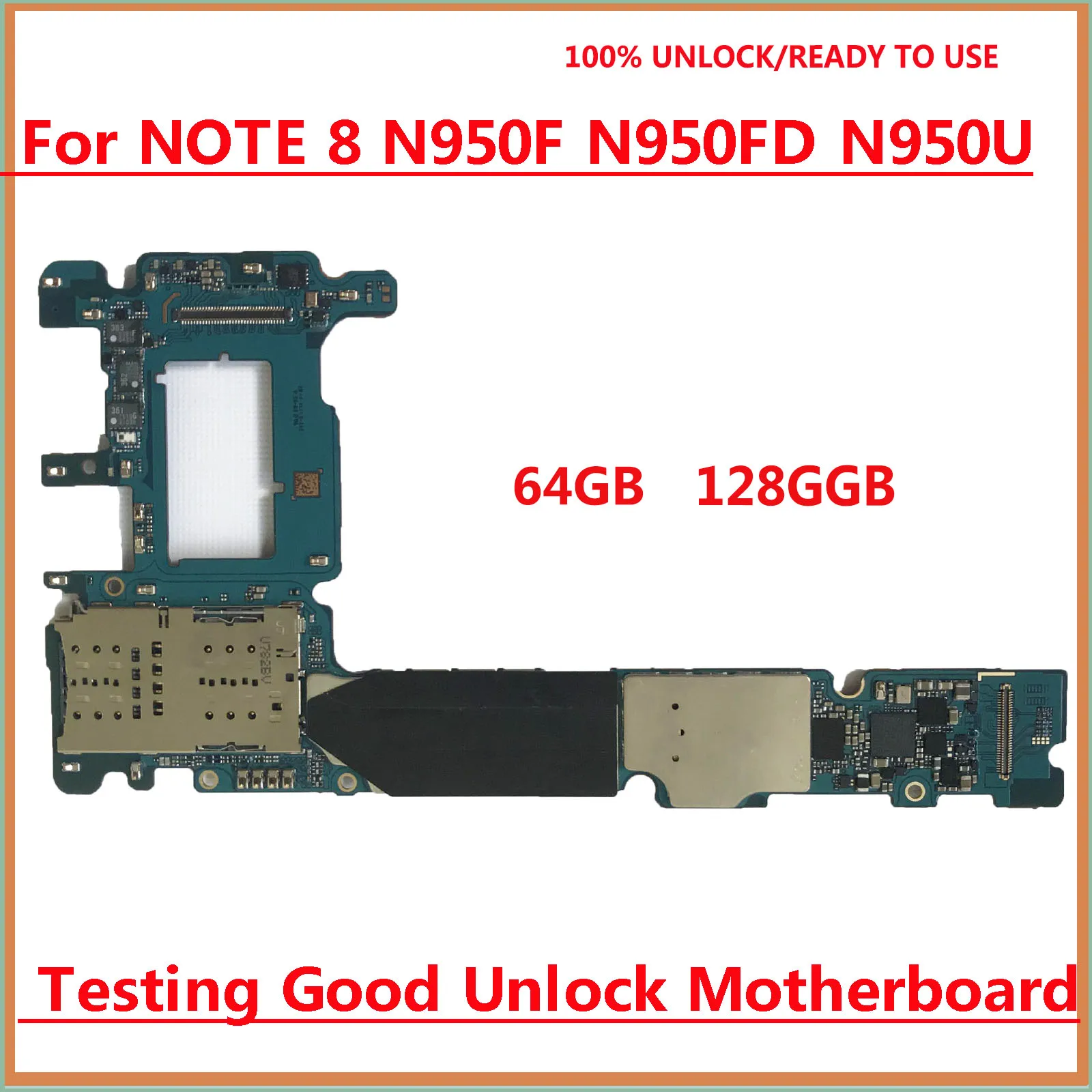 Оригинальная разблокированная материнская плата для Samsung Galaxy Note 8 системная N950F