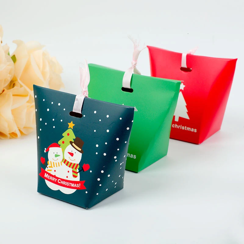 Cevent 3 шт./лот рождественские подарочные коробки Санта Клаус Снеговик дерево