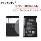 10 шт. BL5C  BL-5C литий 3,7 V 1020mAh Li-Po Батарея для Nokia 6267 6270 6330 6555 6600 6620 6630 1100 1101 1110 1112 1208 1600