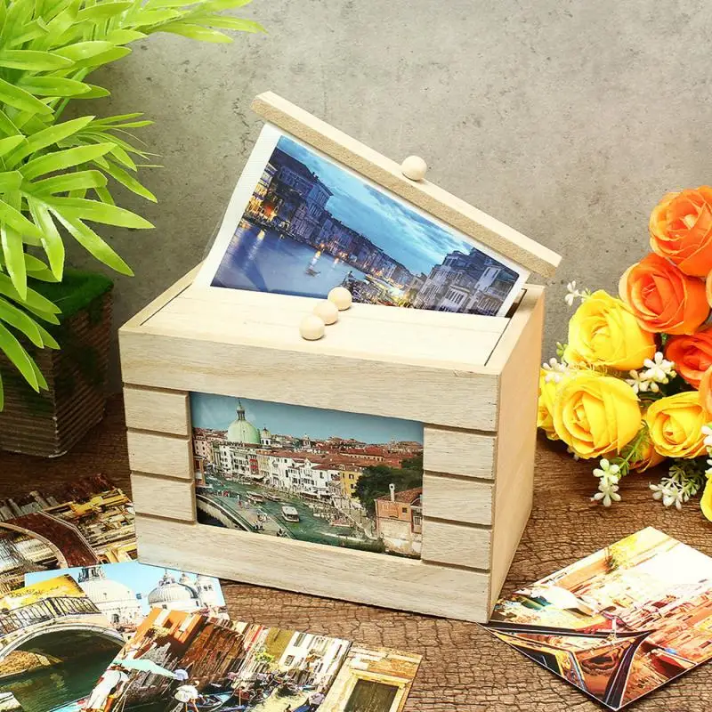 Ящик для хранения фото 6 дюймов альбом дерево идеи свадебные вставить коробка