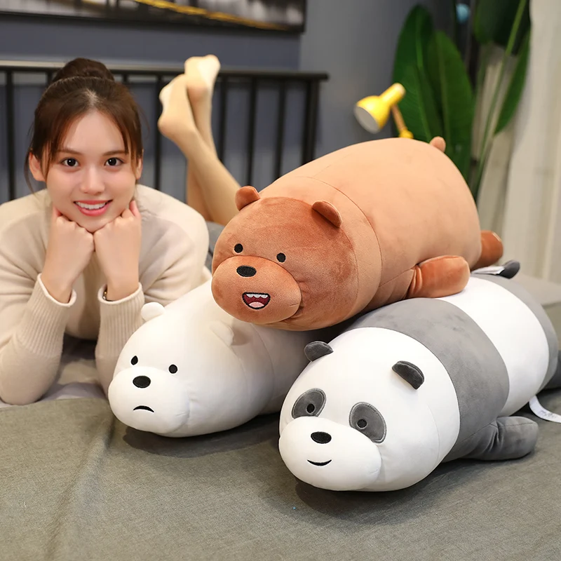 

28-90cm high-quality three papa bear plush toy animal long pillow bear rag doll is a birthday holiday gift for boy and girl frie