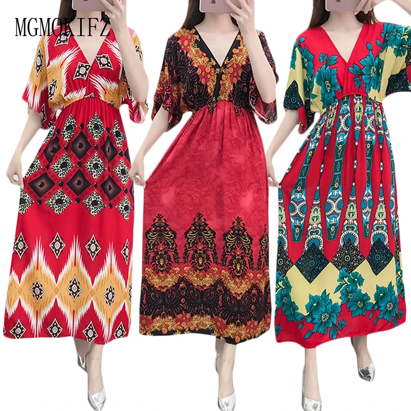 Женское летнее платье 2020 корейское повседневное длинное с коротким рукавом