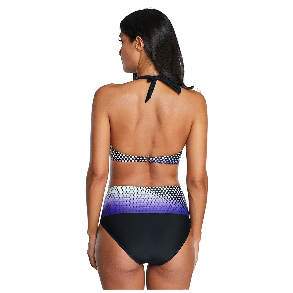 

Sexy Dots High-waist Bikini Sets Sexy Tank Halter Top Swimsuit Two Pieces Swimwear Women 2020 Beach Bathing Suits Plus S