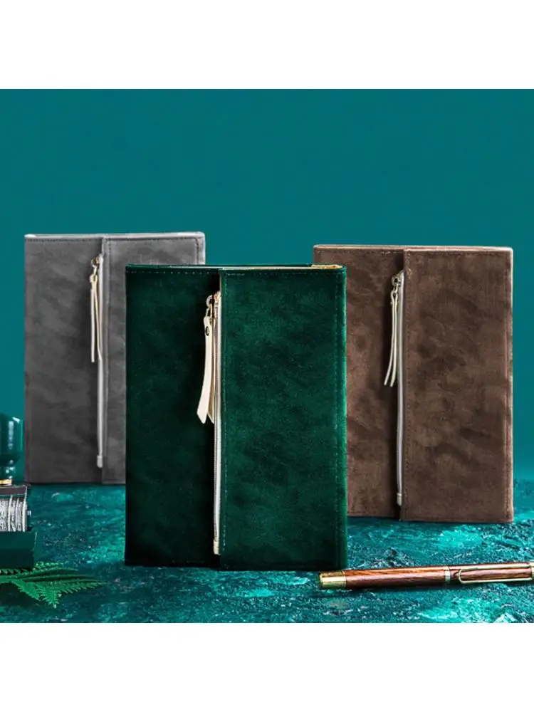 

B6 Innovative Tri-fold Notebook Suede Diary Notepad Traveler Journal Planners 24BB