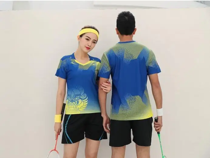 Badminton shirt Male/Female , table tennis jerseys,Tennis t shirt , Breathable Turn-down collar Sports ping pong Jersey Uniforms