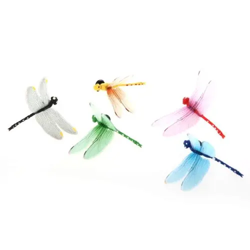 

Bestselling 5pcs 8cm 3D Artificial Dragonflies Luminous Fridge Magnet for Home Christmas Wedding Decoration, Colors Randomly