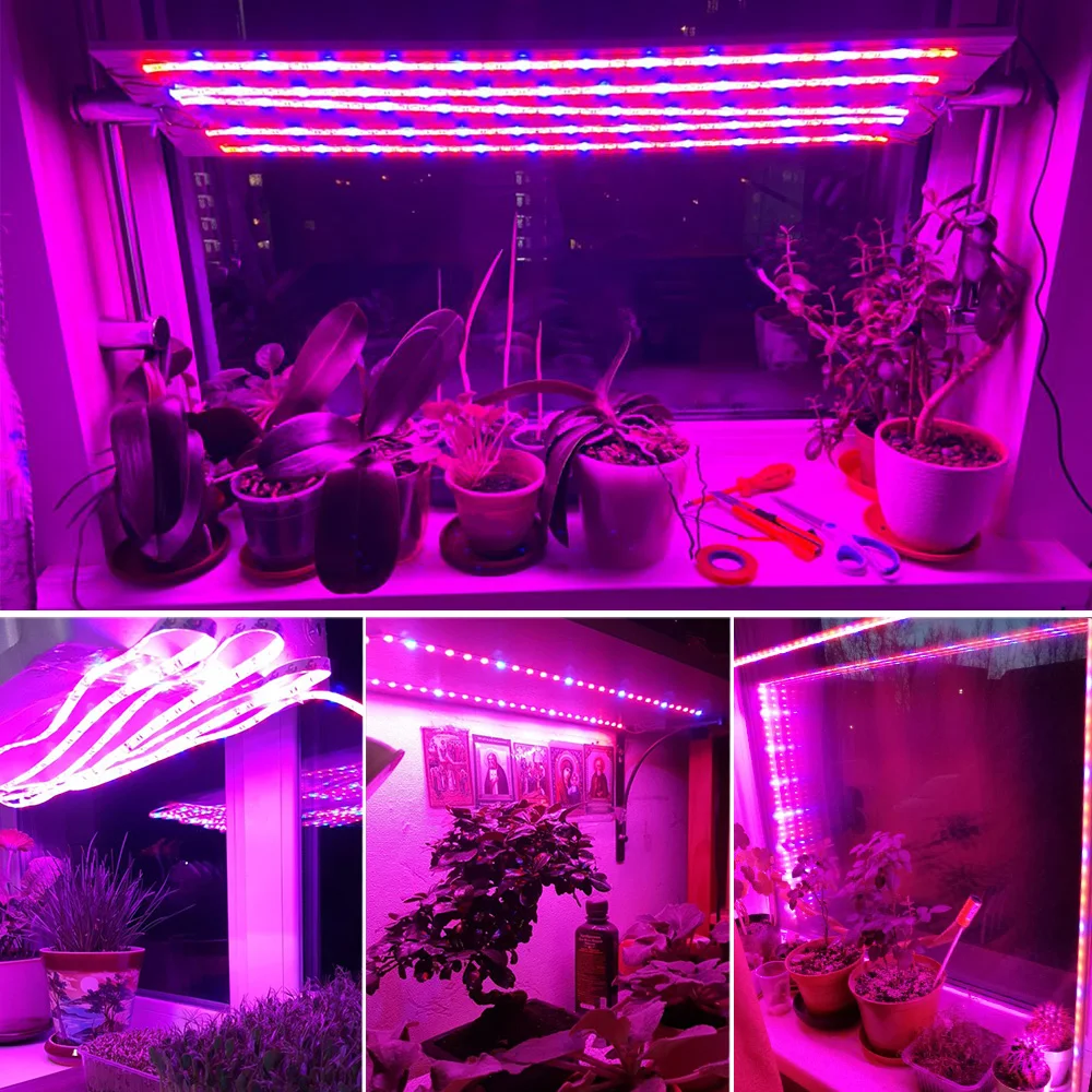 Светодиодный светильник для выращивания растений полный спектр фитоламп семена
