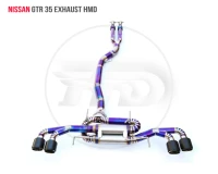 hmd titanium alloy exhaust pipe manifold downpipe is suitable for nissan gtr35 auto modification electronic valve