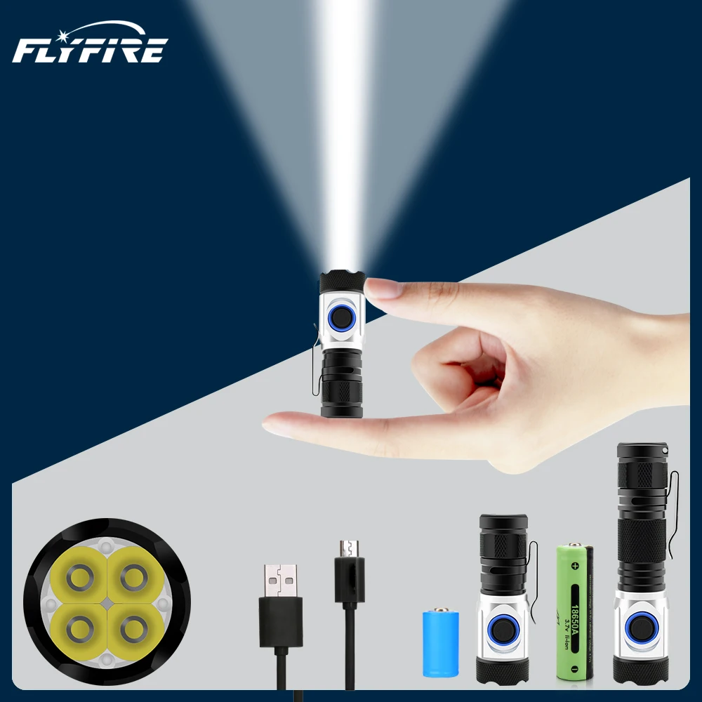 Самый мощный тактический светодиодный мини фонарик 200000 лм usb xpg3