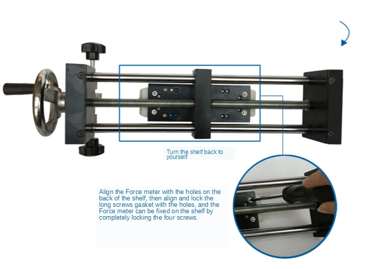 Горизонтальный измеритель силы с ручным приводом испытательная стойка нажима