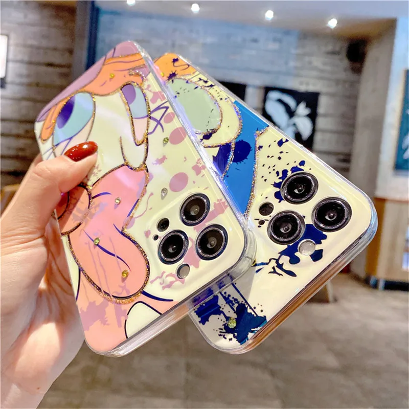 Чехол для телефона Disney Дональд Дак Дейзи рисунок iPhone/XS/MAX/XR/7/8/Plus/11/12/12 Pro Max Защитные
