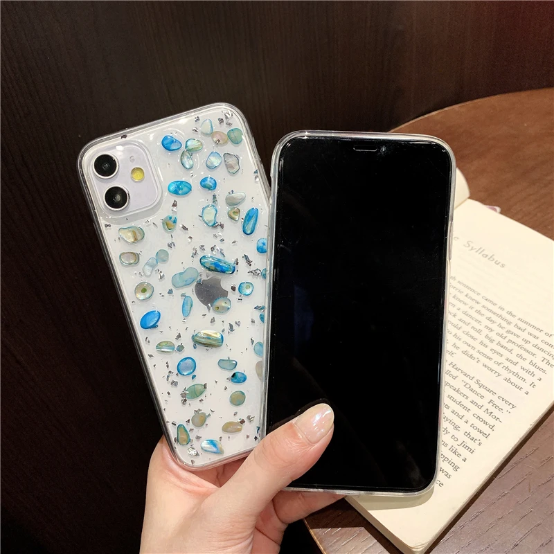 

2020 new fashion Colorful stone Phone Cover Case For Iphone X 11 pro Xs Max Xr 10 8 7 6 6s Plus se 4.7 Luxury Soft Coque Fundas