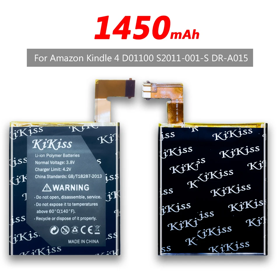 Бесплатный инструмент 1450mAh батарея для Amazon Kindle 4 5 6 515 1058 01 D01100 S2011 001 S DR A015 батареи +