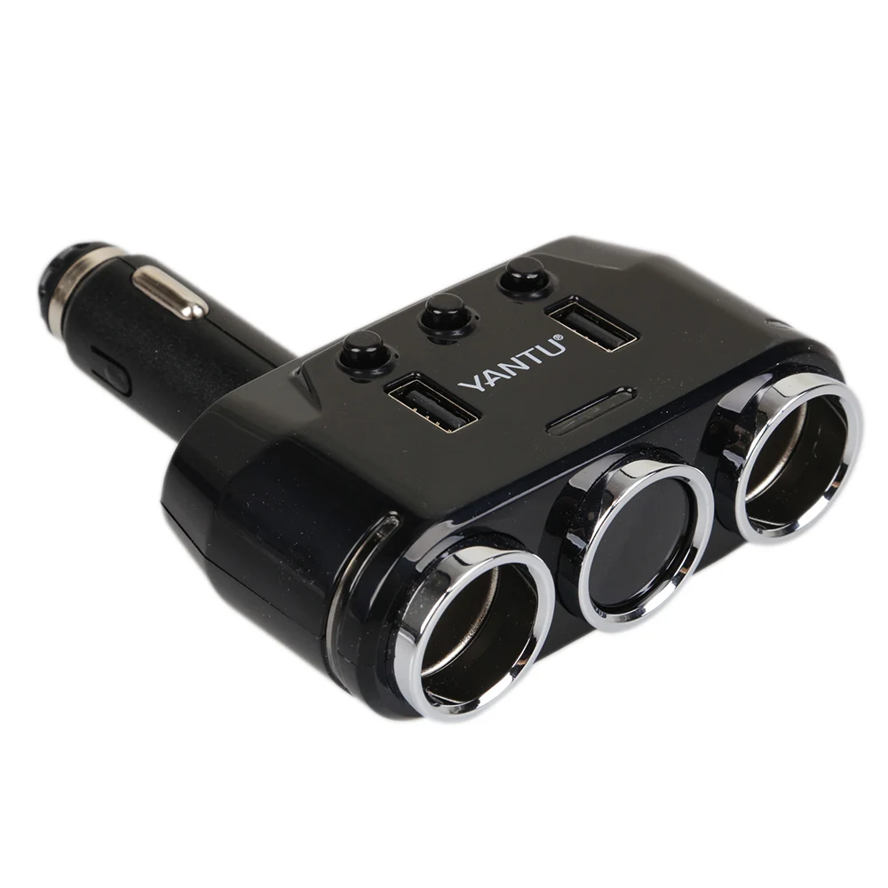 12 V-24 V розетка для автомобильного прикуривателя сплиттер светодиодный USB Зарядное устройство адаптер 3.1A 100W обнаружения для телефона MP3 DVR аксессуары