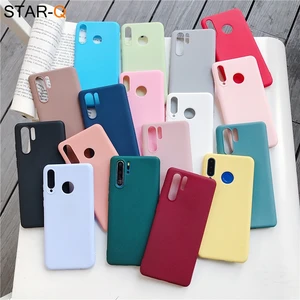 candy color silicone phone case for huawei p30 lite pro p20 lite p10 p smart plus z 2019 2018 matte soft tpu back cover free global shipping