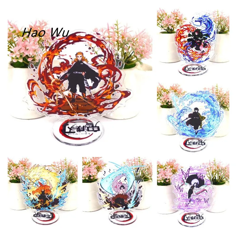 

Anime Demon Slayer Keychain Kimetsu No Yaiba Rengoku Kyoujurou Cosplay Acrylic Ornament Blade of Ghost Kamado Stand Figure Model