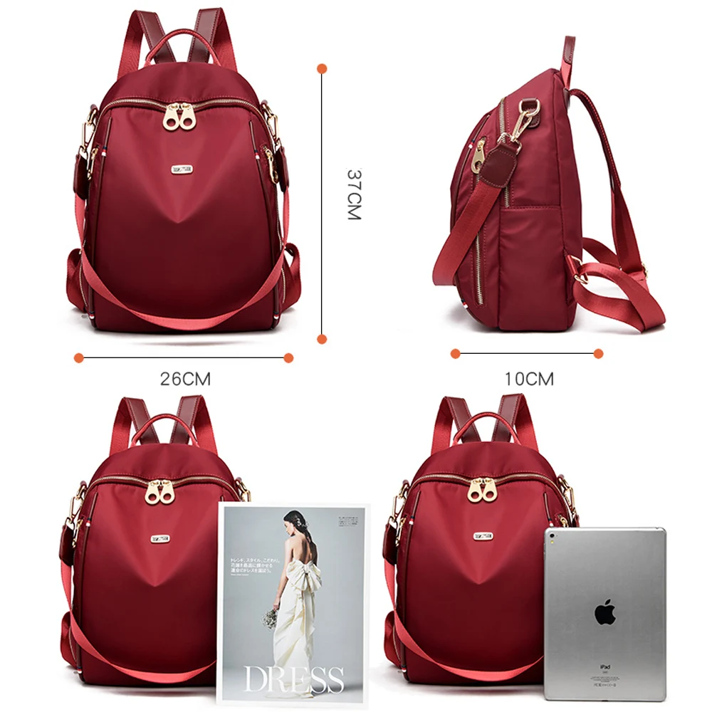 Модный женский рюкзак Оксфорд водонепроницаемая нейлоновая школьная сумка на