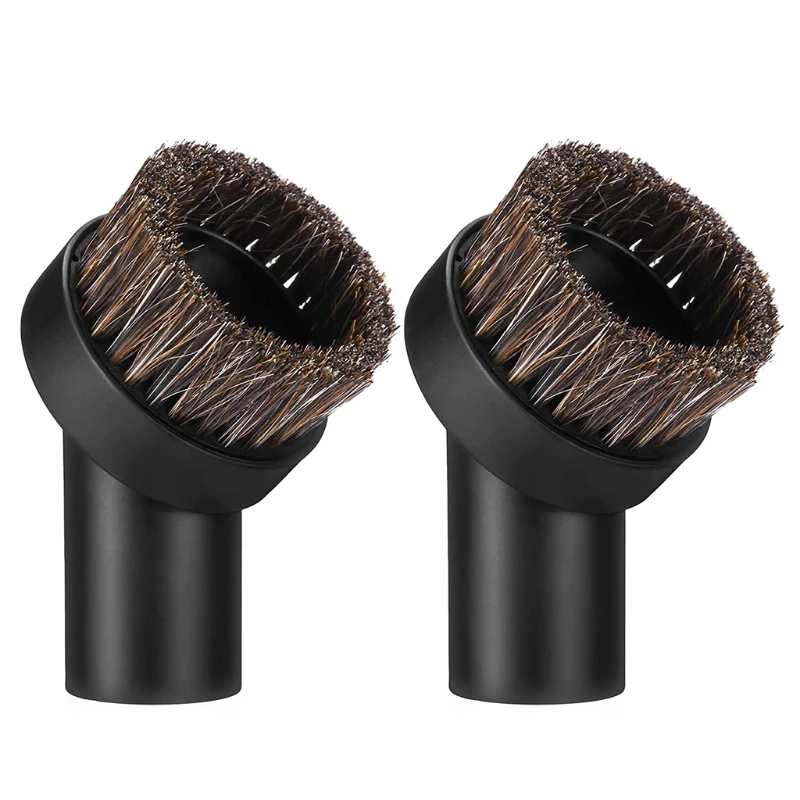 

Round Dust Brush Vacuum Brush Attachment Replacement Universal Horsehair Bristle