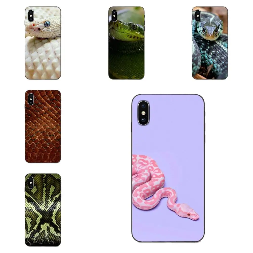 Мягкий телефон для Apple iPhone 4 4S 5 5S SE 6 6S 7 8 Plus X XS Max XR розовые кожаные змеиные весы Kiu