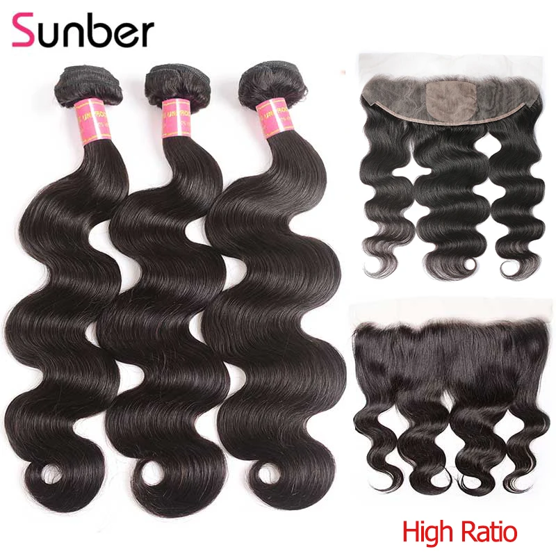 Перуанские волосы 13x4 Фронтальная застежка с объемной волной пряди перуанские