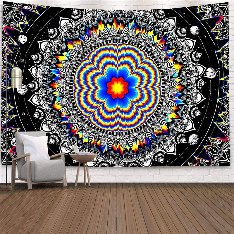 

New Nordic Wall tapestry aesthetic Flower Moon Print home decor Wall Cloth Beach Cushion college dorm wall hanging tablecloth