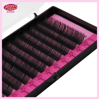 hot sell free shipping 5 trays pink card thick single eyelash 12 lines thickness 0 12mm natural false curl c eye lash