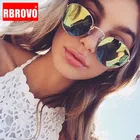 Круглые Солнцезащитные очки RBROVO в стиле ретро, женские роскошные Брендовые очки для женщинмужчин, маленькие солнцезащитные очки, женские зеркальные очки, Gafas, 2021