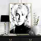 Draco Malfoy фигурный постер, черно-белый красивый мужской образ, скандинавский минимализм, домашний декор