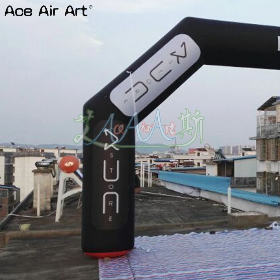 Бесплатный дизайн черная надувная АРКА с принтом для рекламы|line| |