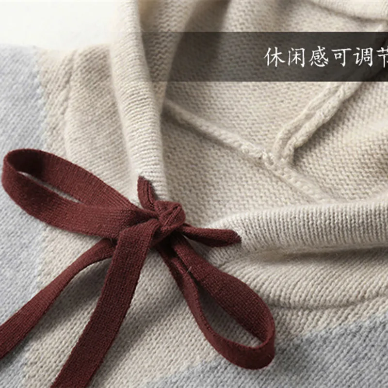 Женский свитер с длинным рукавом ALKMENE свободный толстый теплый контрастных