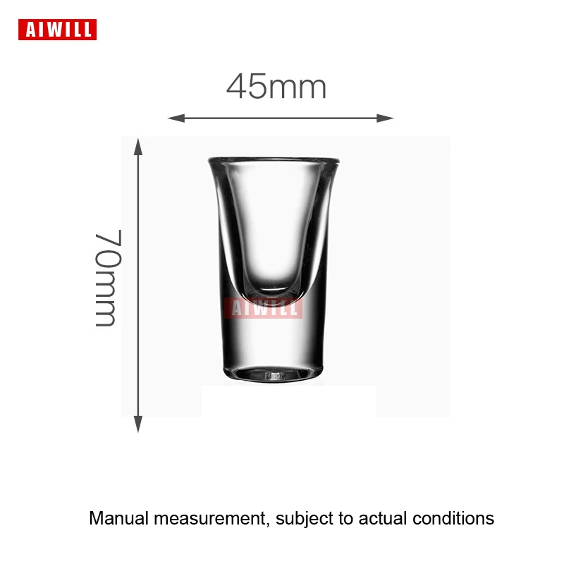 AIWILL хрустальный бокал из бутика с толстой подошвой для вина выстрела Бесплатная