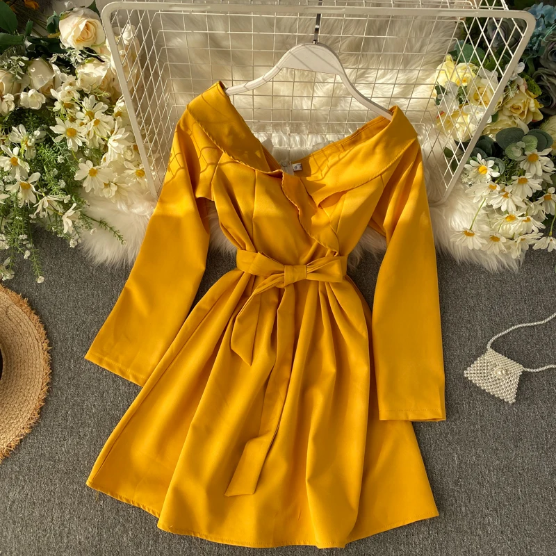 2019 Новая модная женская одежда осеннее платье с длинным рукавом женское | Женская