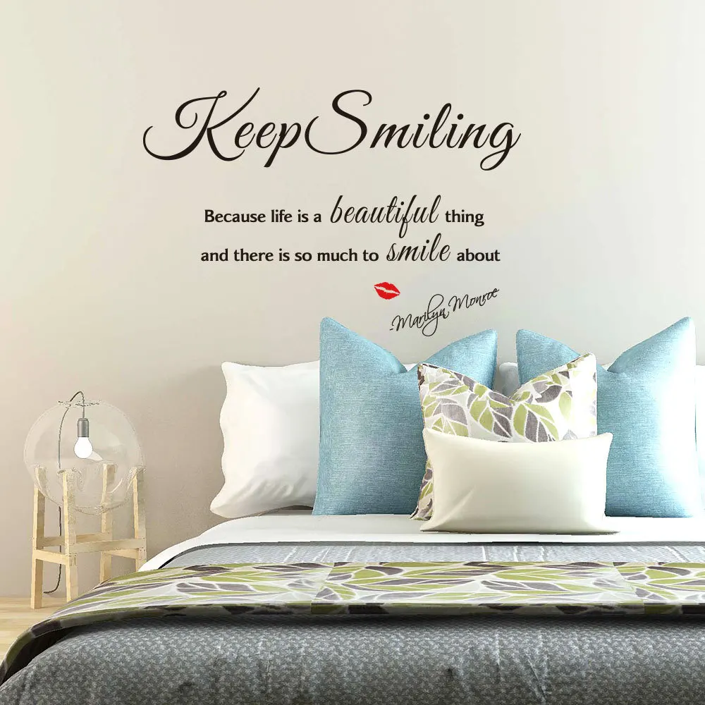 Бесплатная доставка съемные водонепроницаемые настенные наклейки для спальни