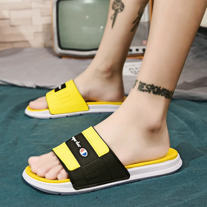 

Summer Men's Sandals Men's Slippers Summer Couple Slippers Home Slippers Beach Water Sports Slippers Brand Soft Bottom Sandals