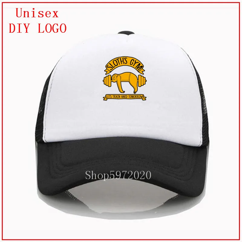 Sloth GYM lets train hard tomorrow mens cap and hat baseball caps for women children summer girls shamrock | Аксессуары для одежды