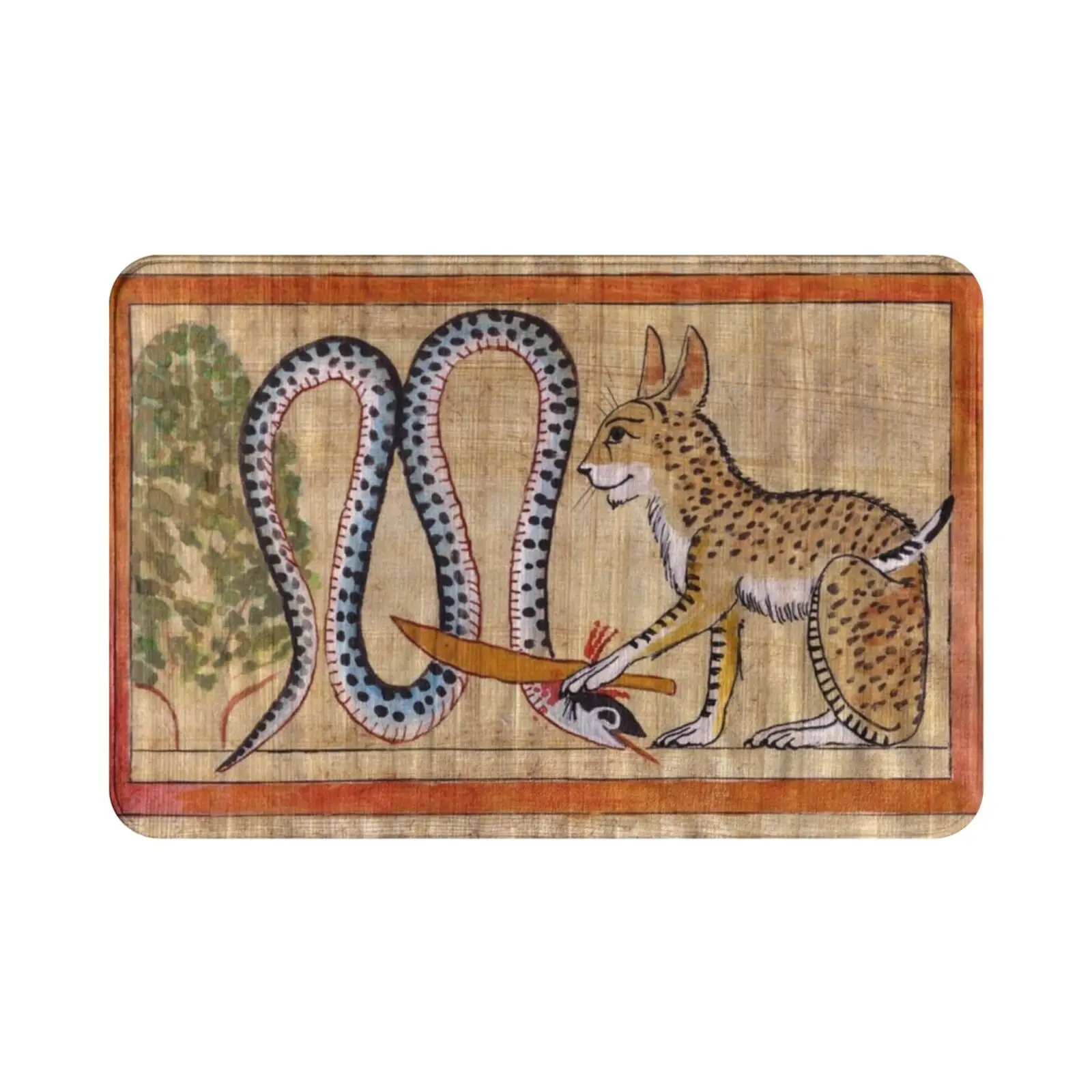 Я искусственный коврик подушка мягкая кошка змея южные змеи Ra God Papyrus Book Of The Dead