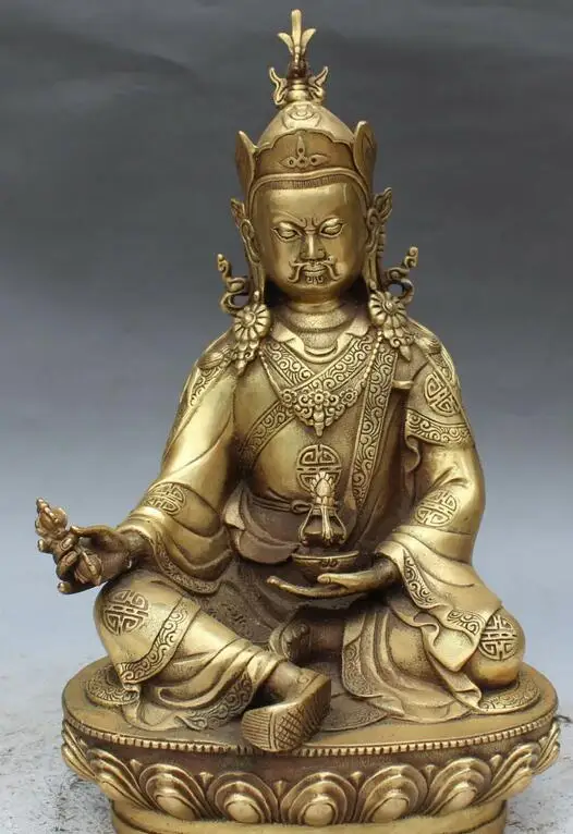 12 &quotтибетский буддизм бронзовый сиденье Лотос Guru падмасамбхава Ринпоче статуя