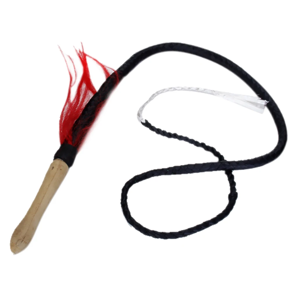 Черная Плетеная кожаная плетёная плетка | Спорт и развлечения