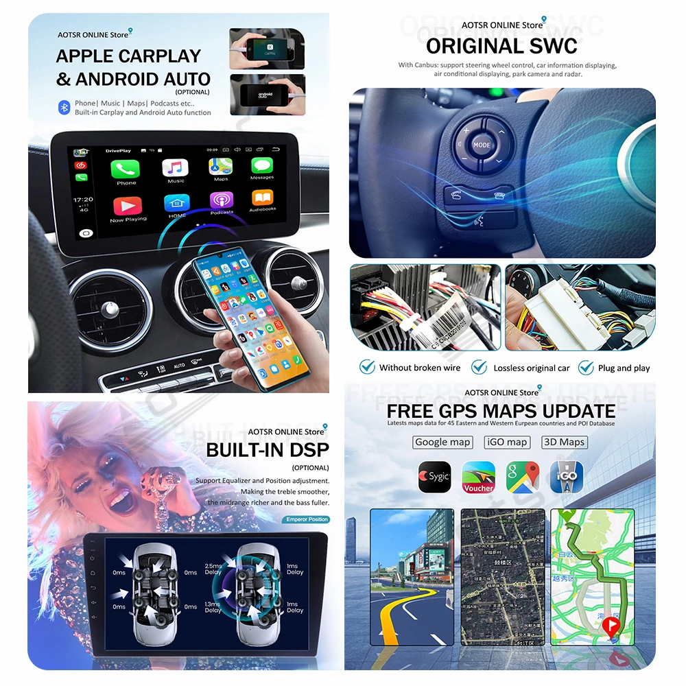 Автомагнитола для BMW 5 серии F10 F11 2011-2016 Android GPS-навигация мультимедийный плеер