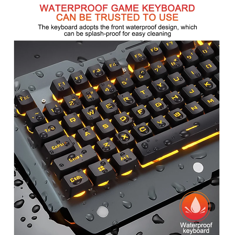 Игровая клавиатура с мышью проводная RGB подсветкой механическая геймерская для