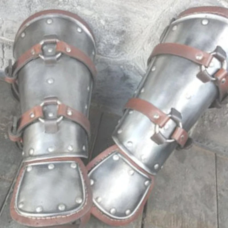 Средневековый стимпанк кожа наручей наручи Viking войны перчатку длинные перчатки