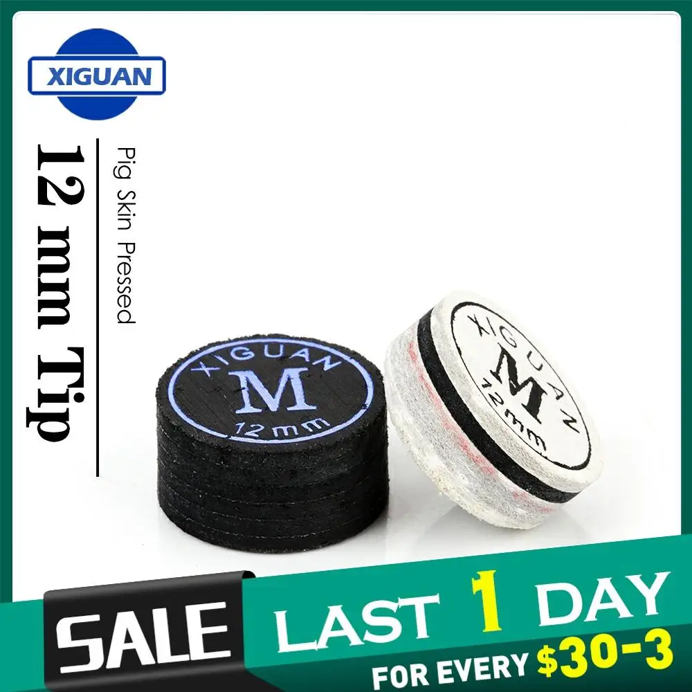 

Xiguan Tip Carom Cue Billiard Tip 12mm Tip 4/6 Layers Carom Cue Billards Tip Professional Carom Tip Durable Billiard Accessories