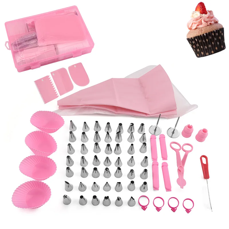

Stainless Steel 86-piece Decorating Nozzle Set, Cream Squeezing Bag Decorating Baking Tools