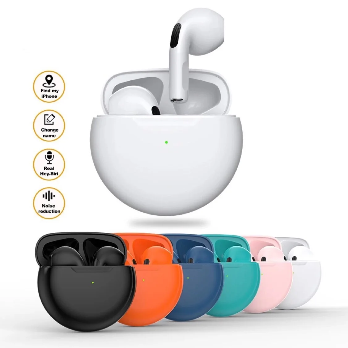 Pro 6 TWS беспроводные мини наушники 9D стерео IPX7 водонепроницаемые Bluetooth 5 0 с
