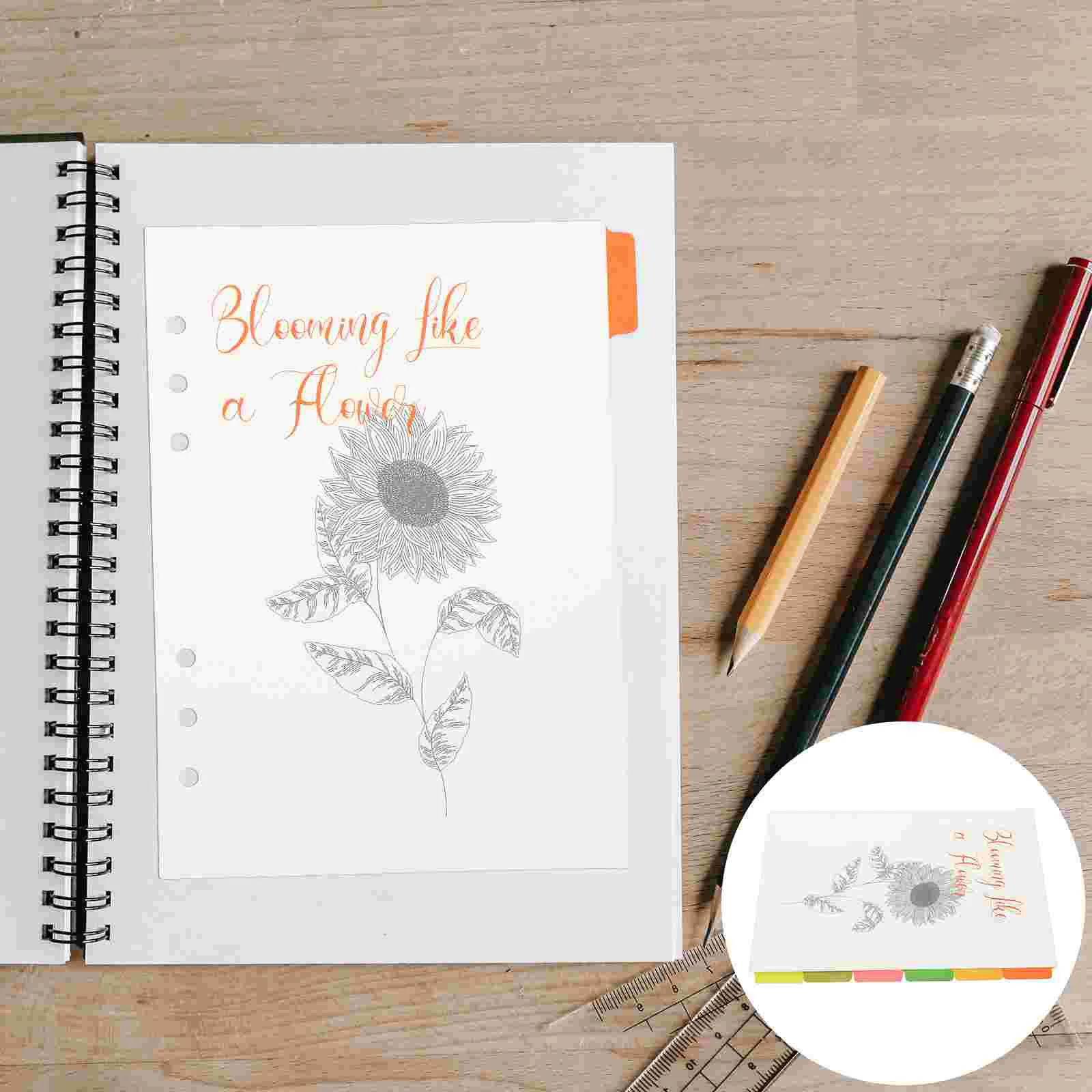 

1 Set of Colored PP Binders Dividers 6 Holes Archives Files Binders