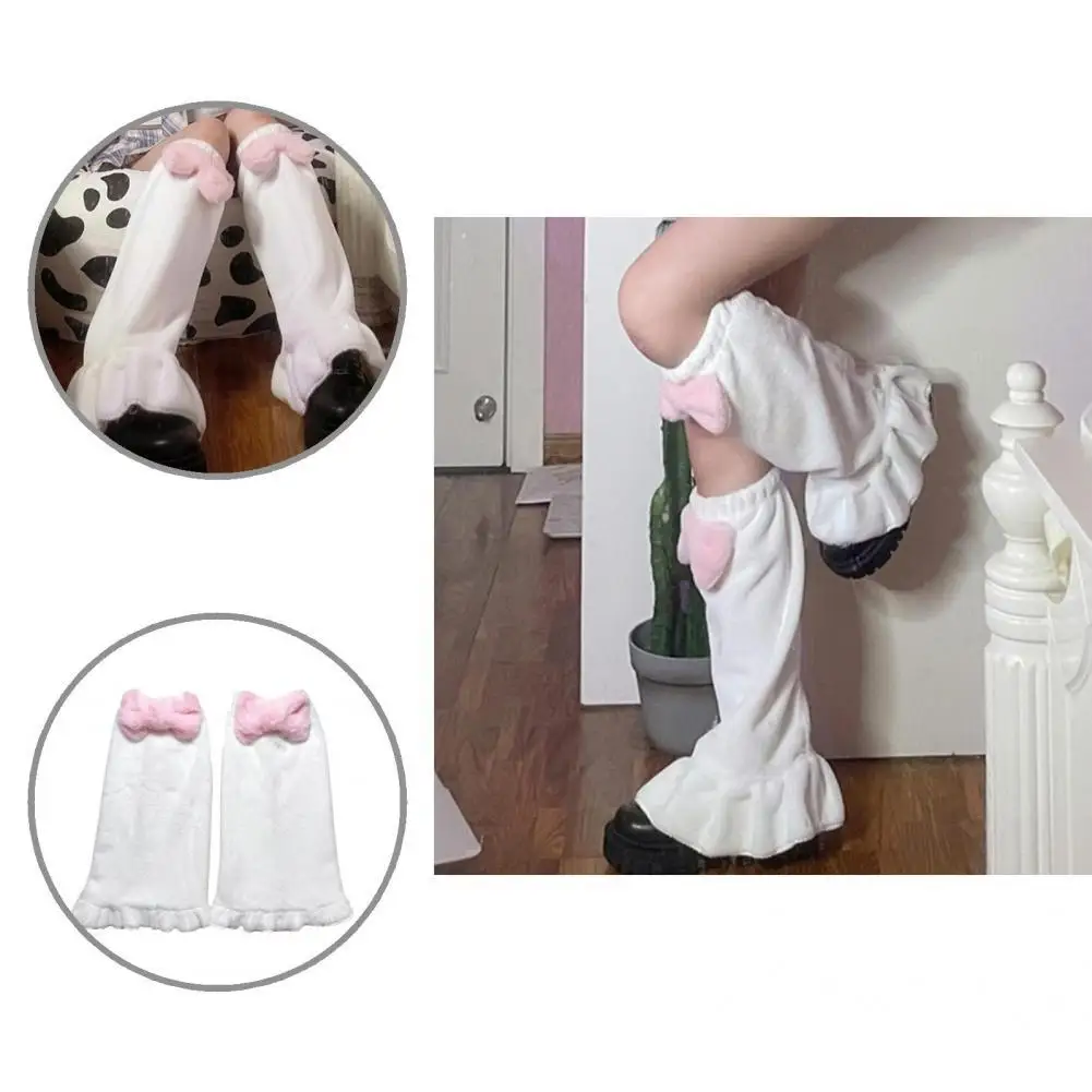 

Милые 1 пара милых розовых носков с бантом и оборками Мягкие Зимние гетры милые вечерние