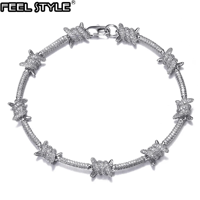 Браслет в стиле хип-хоп для мужчин и женщин ювелирное украшение из кубинской цепи